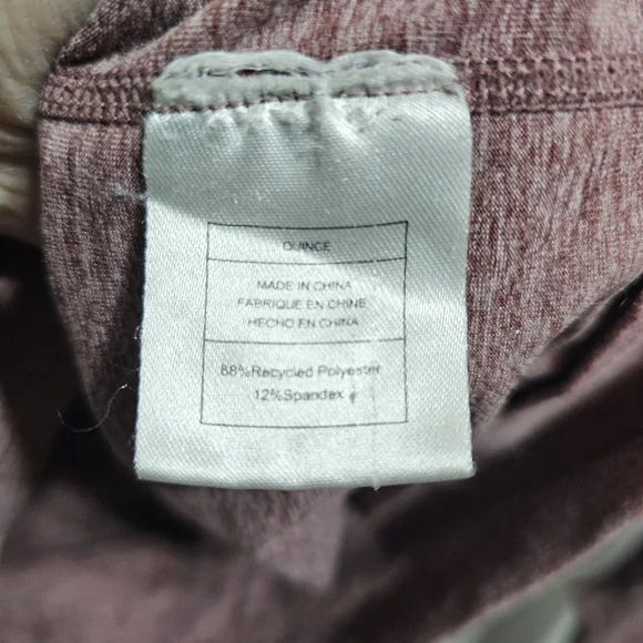Quince FlowKnit Front Zip Hoodie Stretch Heathered Burgundy Jacket Size Medium. - Picture 9 of 12